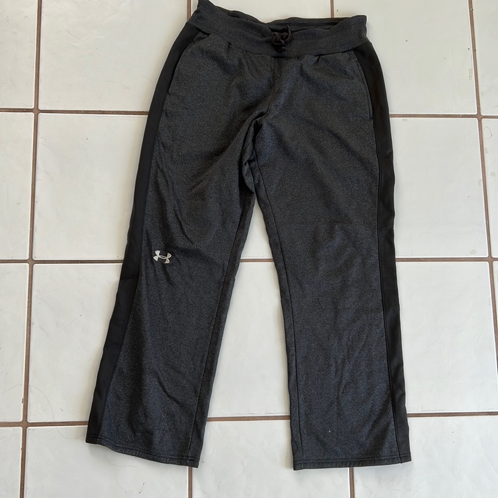 UNDER ARMOUR MENS STORM SWEAT PANTS SZ LARGE GREY WITH POCKETS